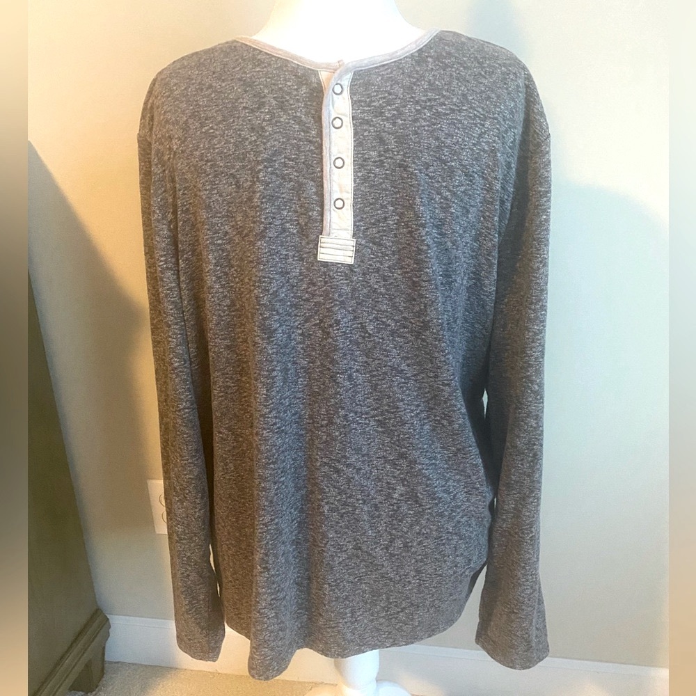 Men’s Henley Shirt, Carbon2Cobalt, size XL